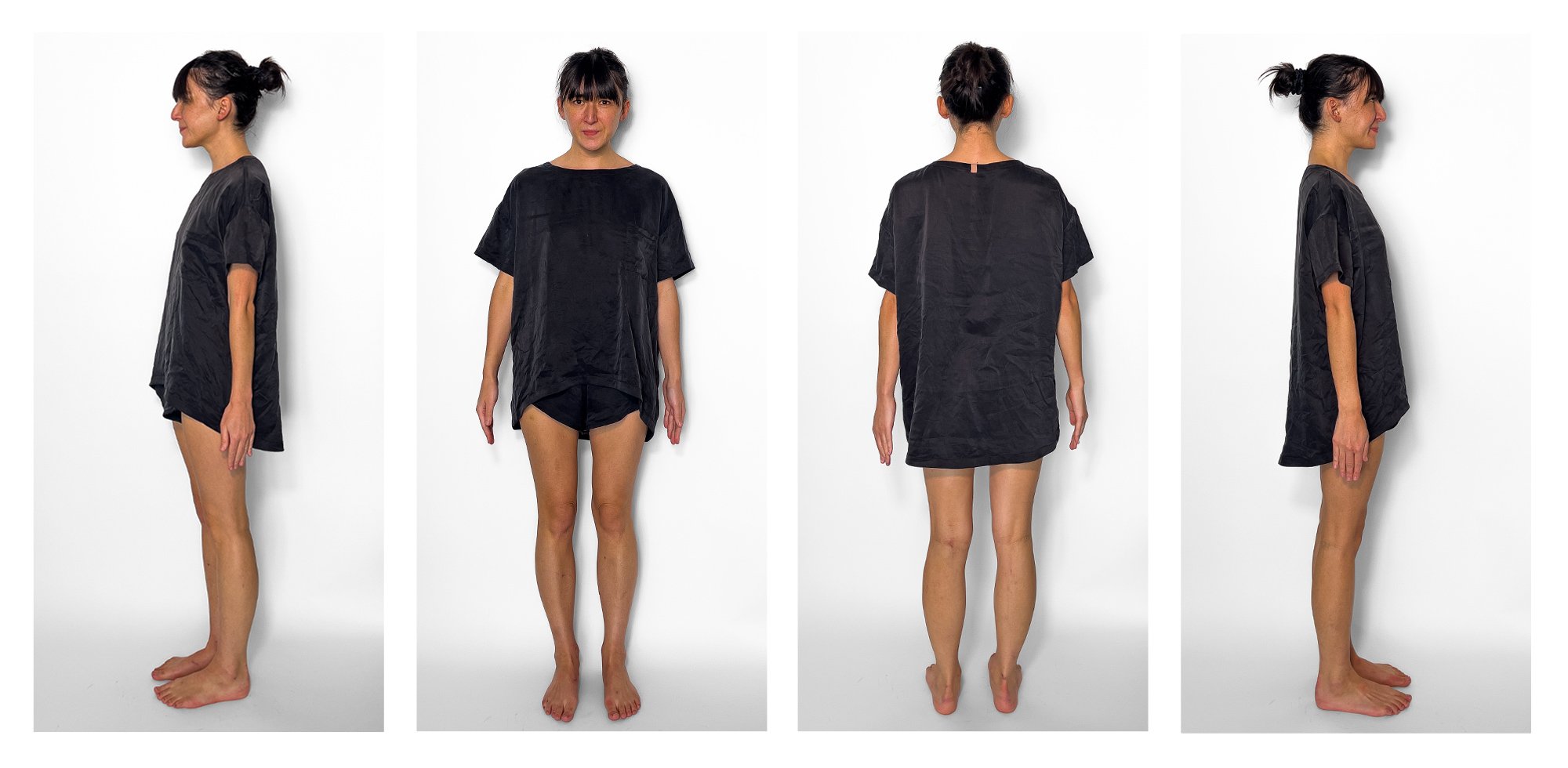 Lunya Washable silk t-shirt and shorts sizing