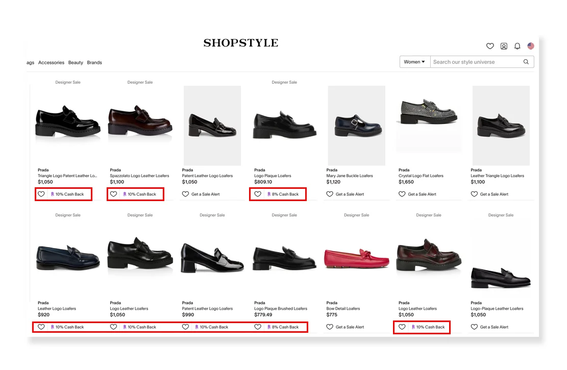 Rakuten and Shopstyle