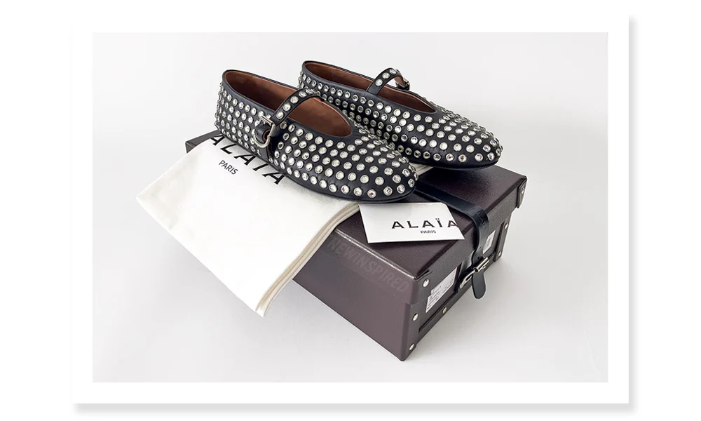 Alaïa strass ballerinas