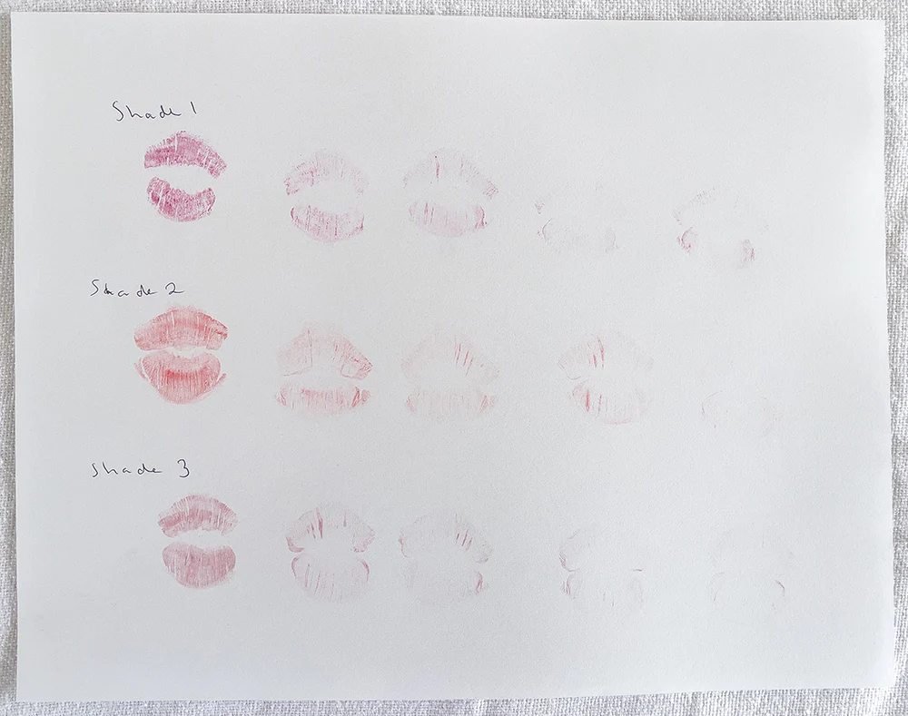 Showing the longevity of Augustinus Bader x Sofia Coppola tinted balms