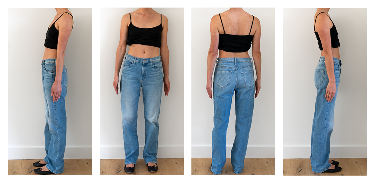 Mother Denim's The Ditcher Flood jean sizing
