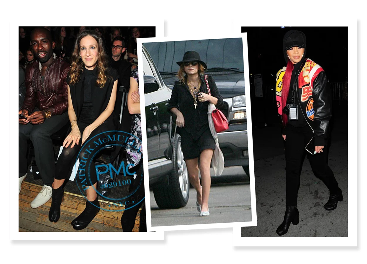 Sarah Jessica Parker, Mary-Kate Olsen, and Saweetie in Margiela Tabi shoes